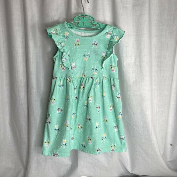 wonder nation Other - Easter Teal Bunny Knit Dress 4T Wonder Nation Sleeveless Toddler Girl Rabbit